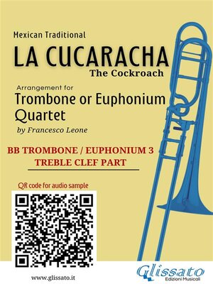 cover image of Trombone/Euphonium 3 t.c. part of "La Cucaracha" for Quartet